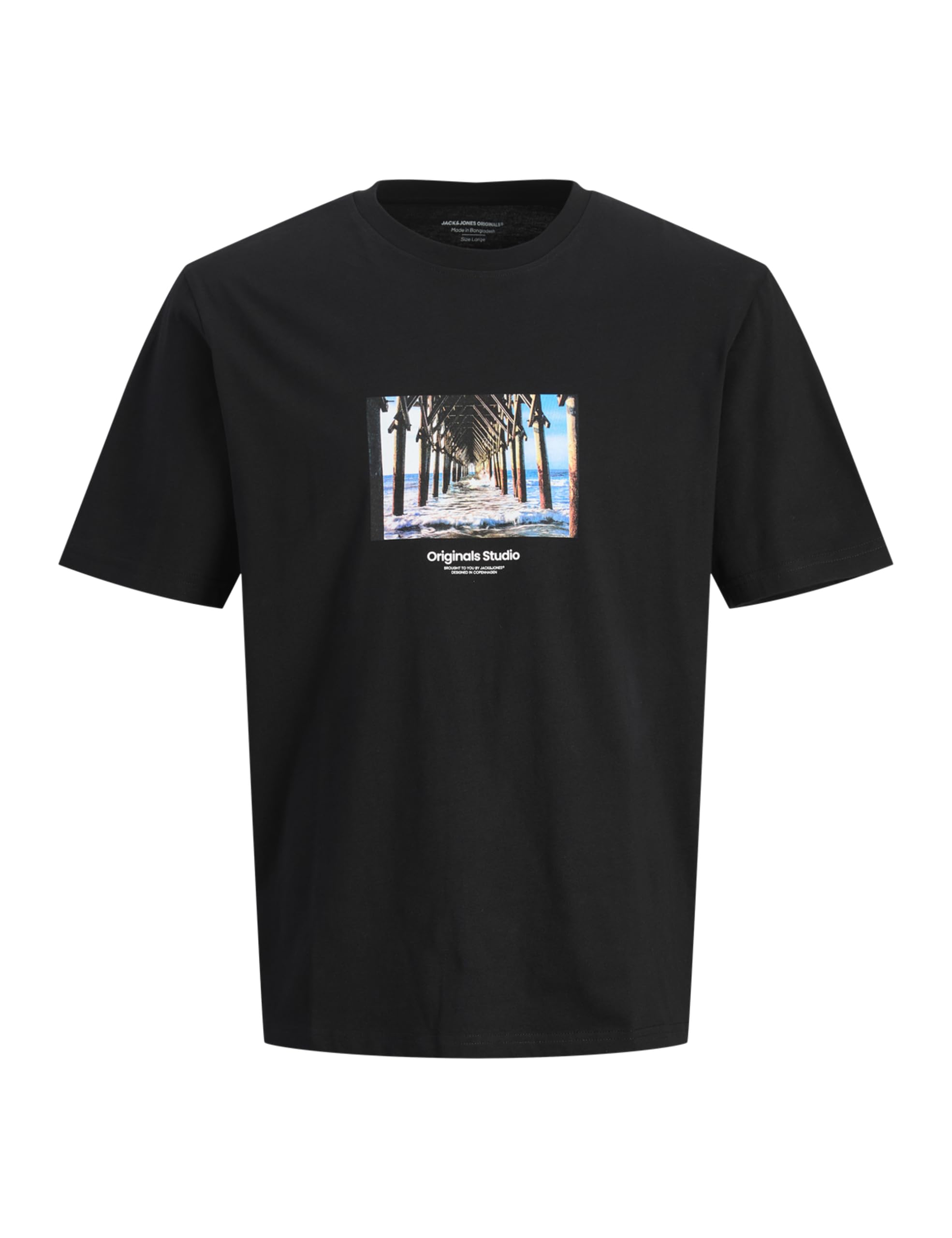 JACK & JONES Men's Jorvesterbro Picture Tee SS C.N Pls