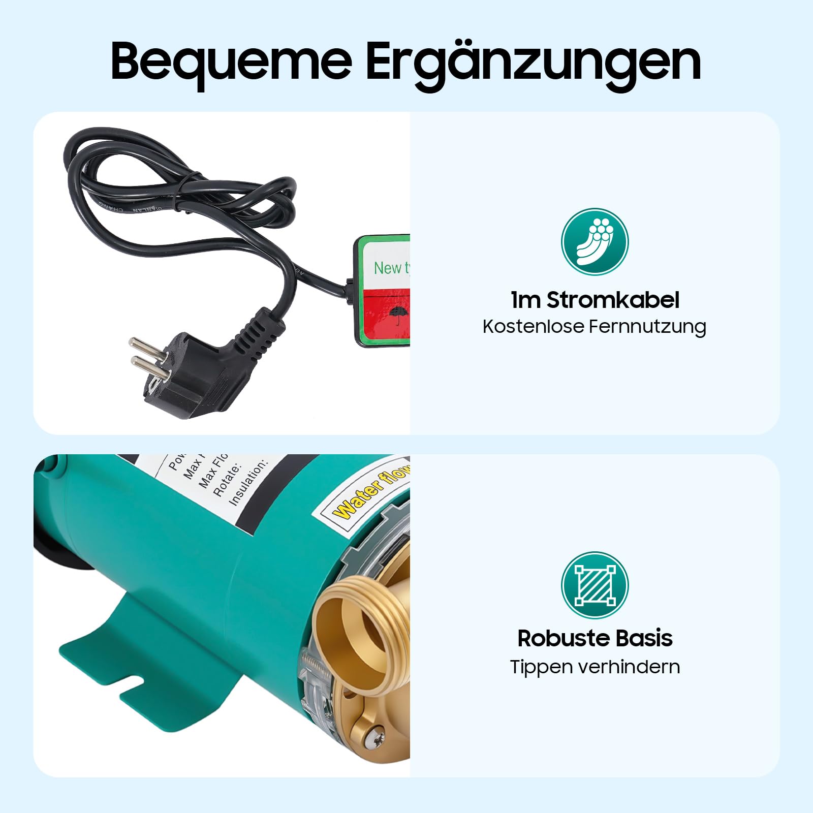 230V 120W Automatisch Druckerhöhungspumpe 2860rpm Max. Durchflussrate 25L/min Gartenpumpe Selbstansaugend Wasserpumpe für Teich Gärten