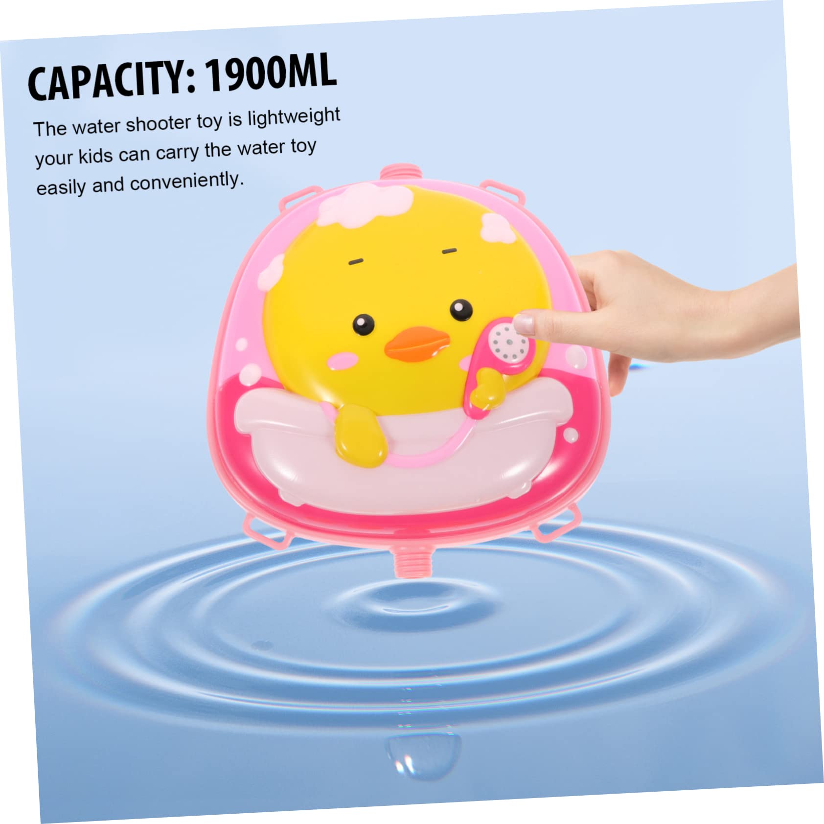 Toyvian Summer Boys and Girls Water Spray Toy Cartoon Duck Beach Plaything Compact Portable