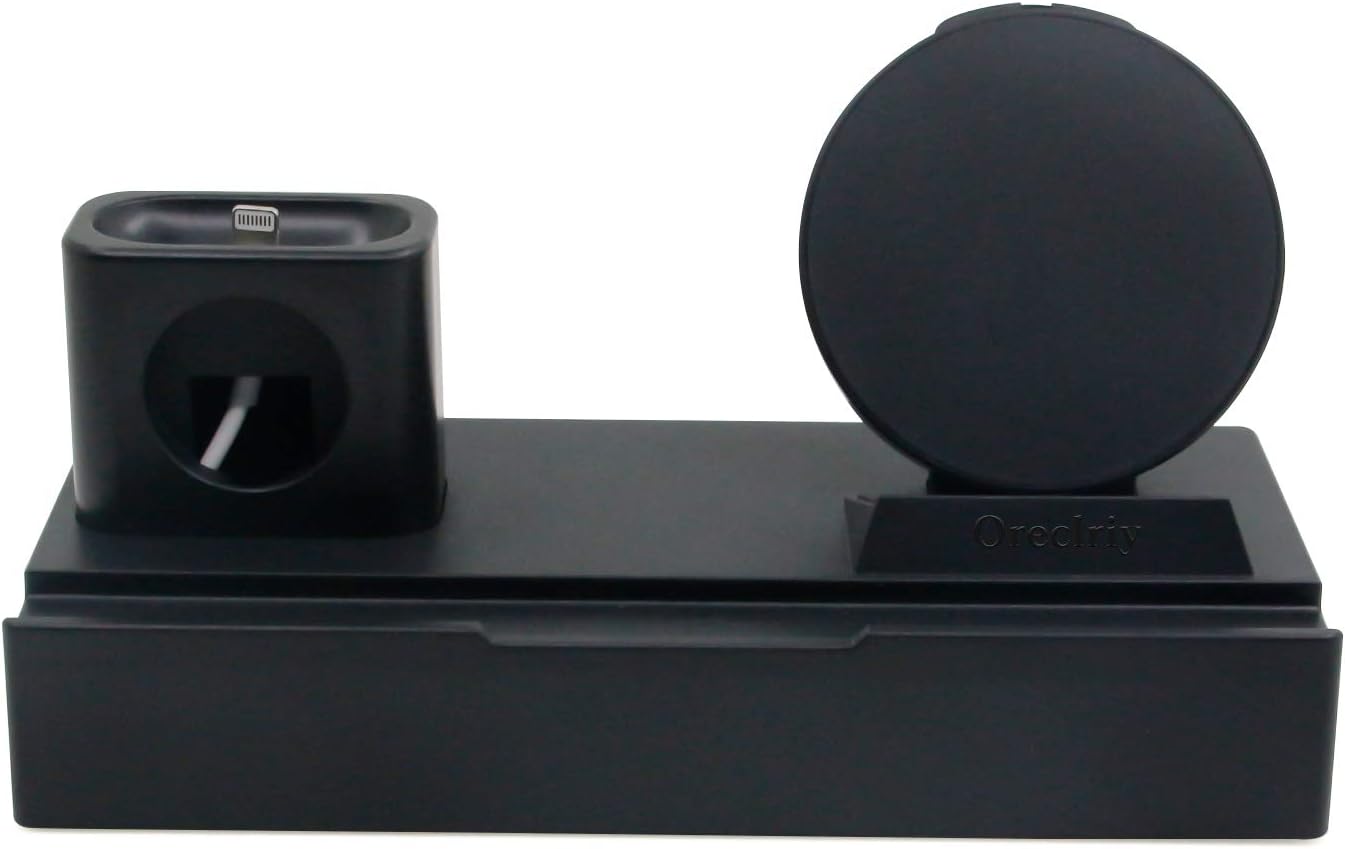 Oreclriy Wireless Charging Station Charger Dock, 8 in 1 Charging Stand for iPhone Xs Max/XR/XS, iPhone X, iPhone 8/8 Plus, Qi-Certified Charging Dock for AirPods iWatch, USB Charging Station