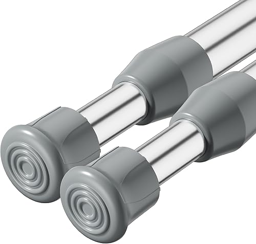 Miniatura 12 de AIZESI Barras de Cortina con Resorte de Tensión Cortas (Negro, 43 a 71 cm - 3 piezas)