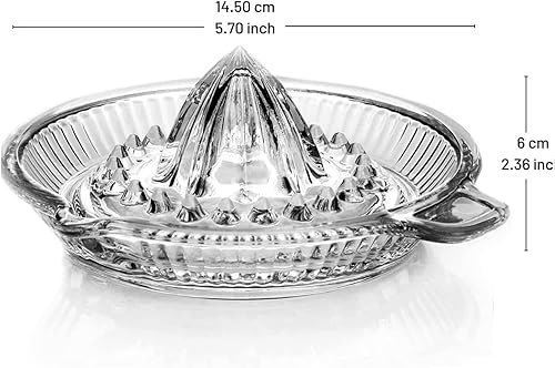 Miniatura 6 de Exprimidor de limón, exprimidor portátil de cítricos, exprimidor manual con mango y boquilla para jugo fresco, naranja lima, vidrio transparente