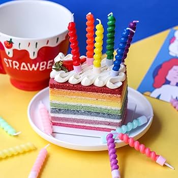 Amazon.co.jp: キャンディカラースパイラルキャンドルセット