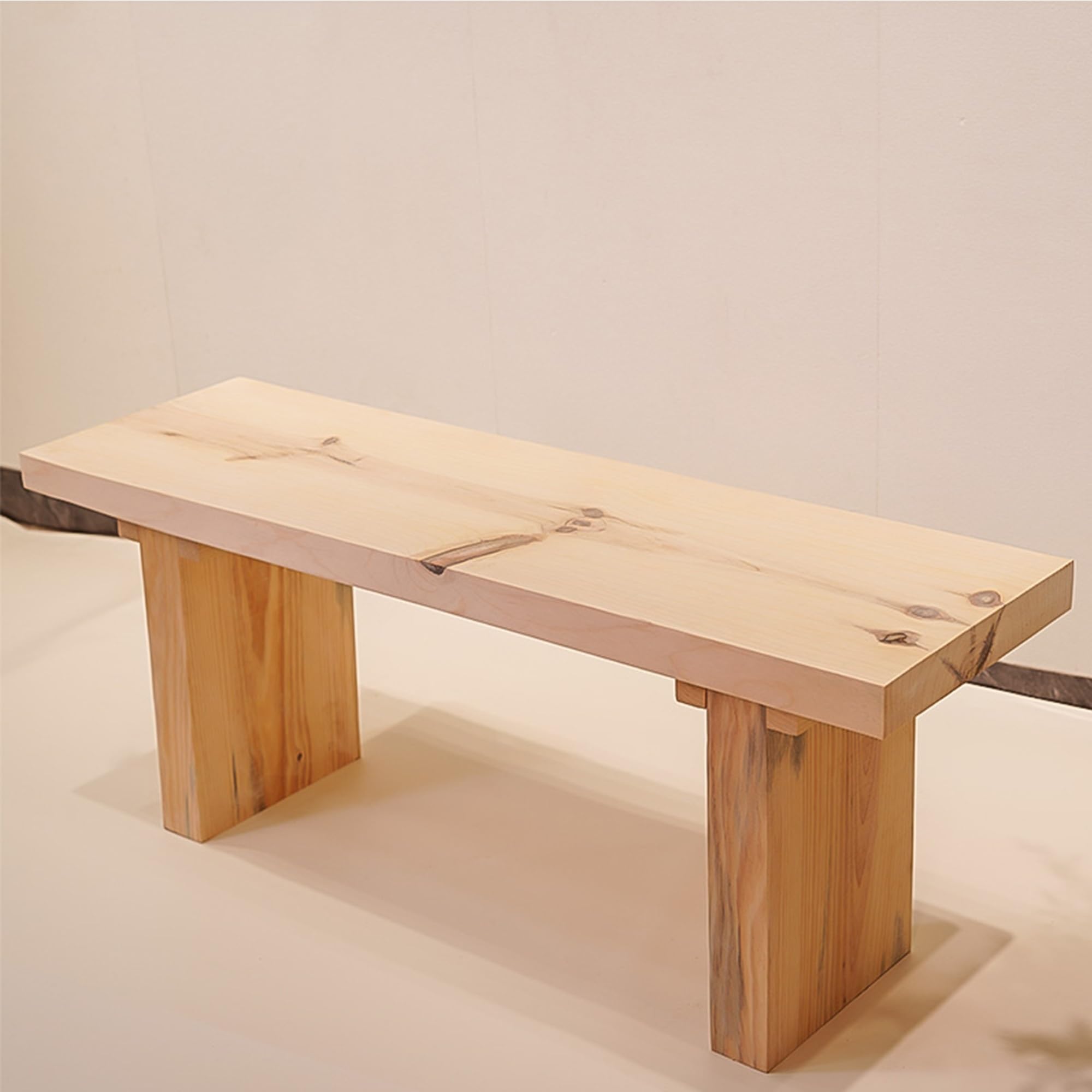 Banco de madera rústico sin pintar de 120 cm para comedor y entrada