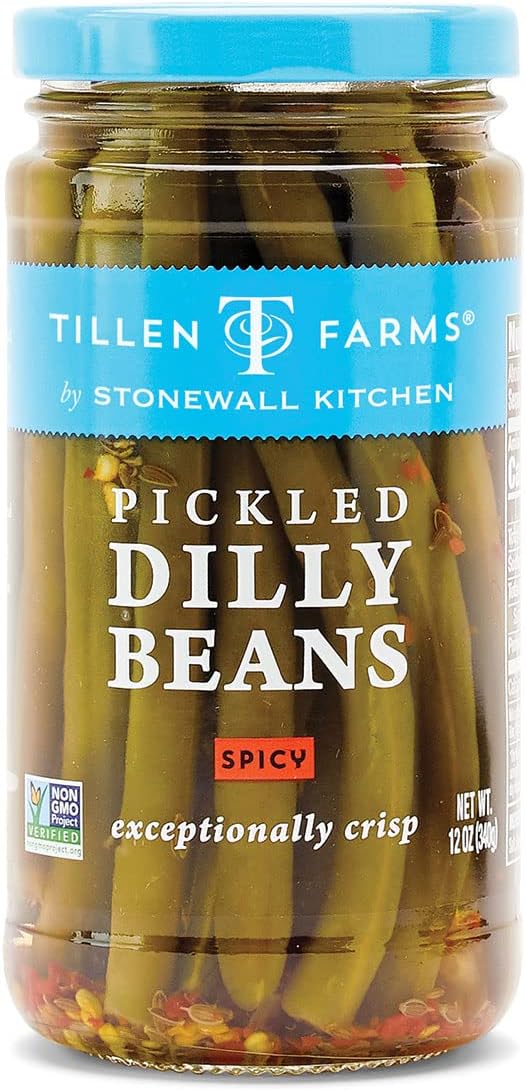 Tillen Farms Pickled Hot & Spicy Dilly Beans, 12 oz