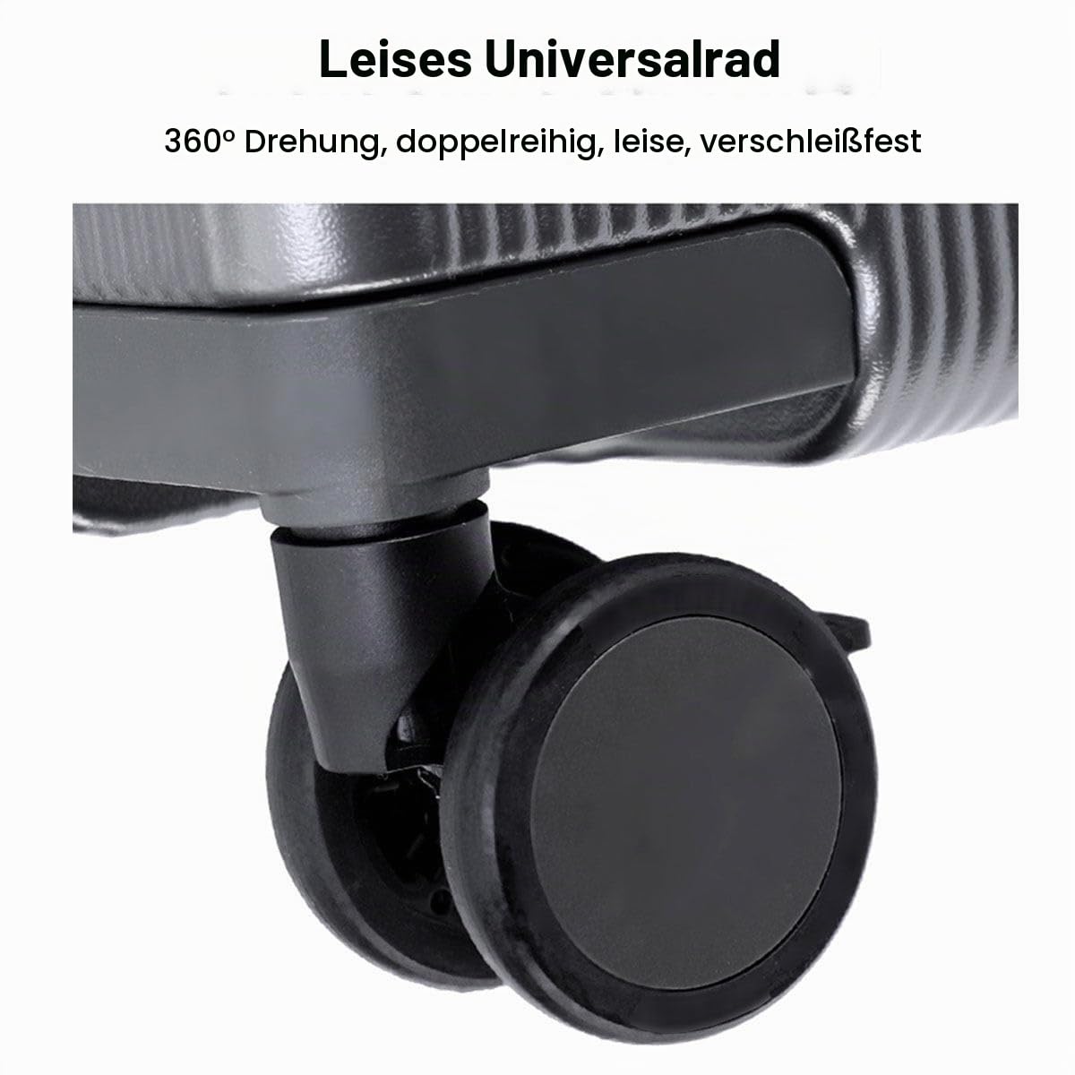 BEITH Koffer Handgepäck, BS849-2 Reisekoffer mit Getränkehalter, USB, Type-C, Aluminiumrahmen Hartschalenkoffer, PC Hülse, Breite Hubstange, TSA-Zollschloss, Vorne zu öffnen, 360° TPU Silent Rollen