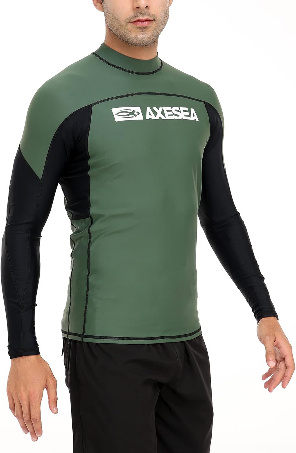 AXESEA Men Long Sleeve Rash Guard Quick-Dry UPF 50+ Lightweight Swimsuit Swim Shirt - Image 5