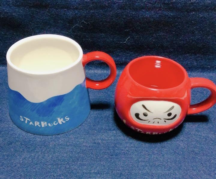 Amazon.co.jp: スターバックス 初代だるまマグ 富士山マグ : ホーム 