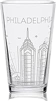 Vista 25 de AMSTERDAM NETHERLANDS SKYLINE Engraved Pint Beer Glass Minimalist City Sky Line Full Wrap Engraving Great Gift Idea!