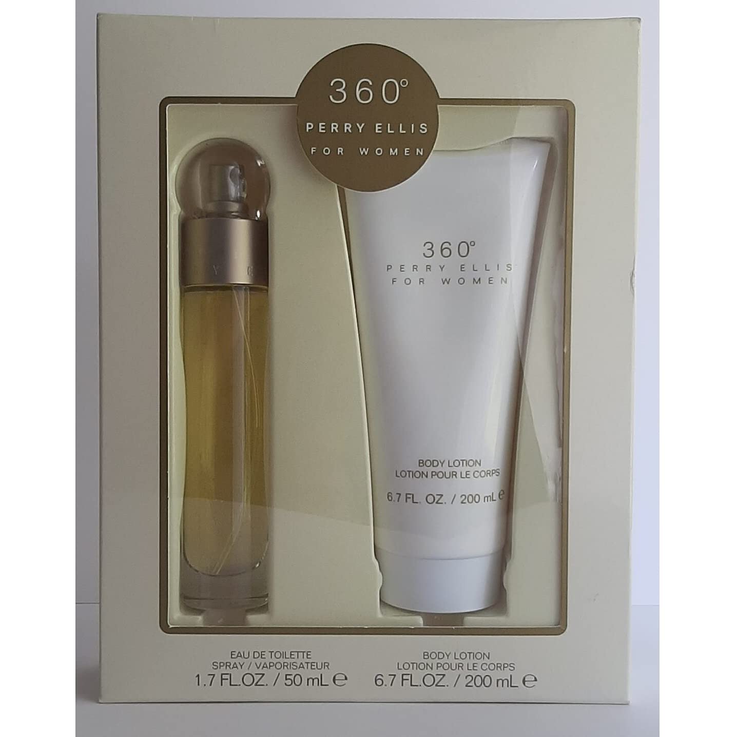 360 by Perry Ellis for Men - 2 Pc Gift Set 1.7oz EDT Spray, 6.7oz Shower Gel