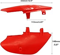 Vista 3 de PRO BAT 7 piezas de kit de guardabarros de plástico CRF50, kit de carenado de guardabarros XR50, kit completo de guardabarros de plástico