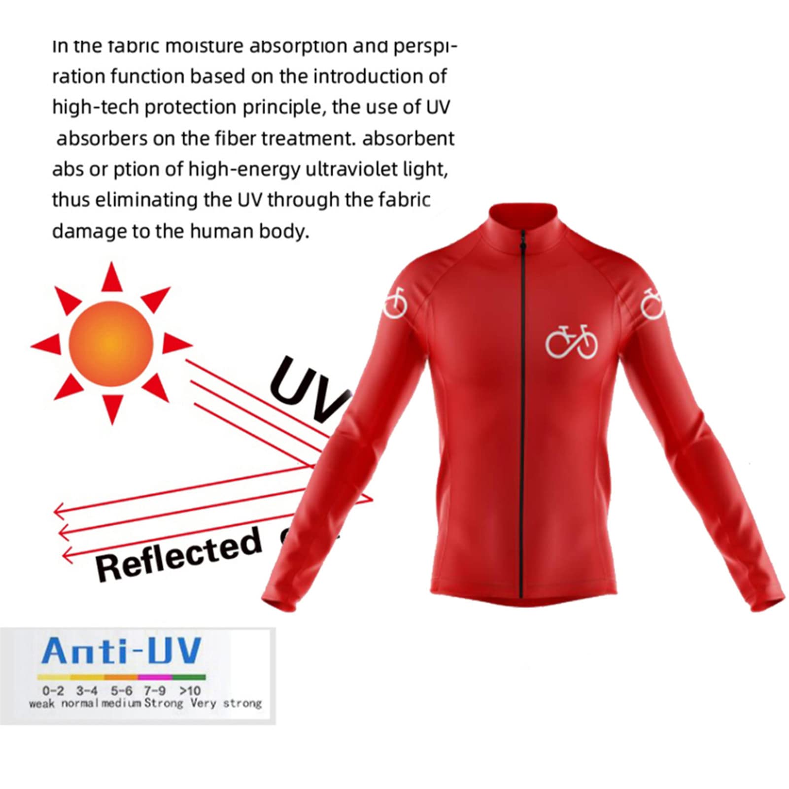Maillot de Ciclismo Hombre Pantalones Largos Mangas Largas de Ciclismo Conjunto de Ropa Maillot Otoño Invierno Primavera 3D Acolchado+Bib Pantalones Culote de Ciclista Largo