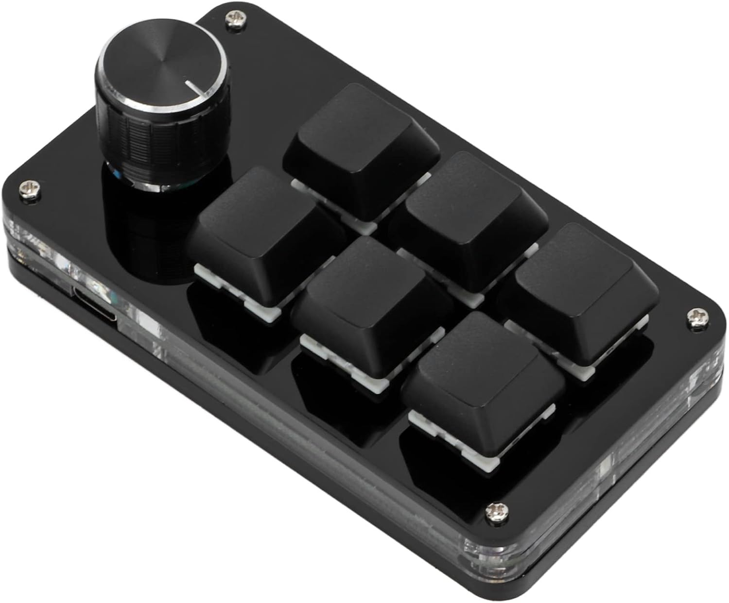 Gedourain One Handed Mechanical Keyboard,Multifunction 6 Key Mini