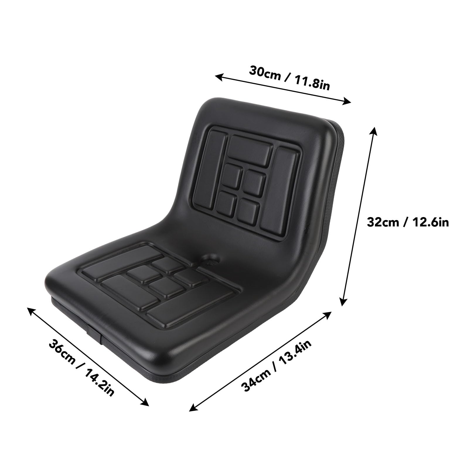 GOWENIC Asiento Universal para Tractor con Respaldo Redondeado y Curvado |Reemplazo de Retroexcavadora Transpirable para Cosechadora de Plantas