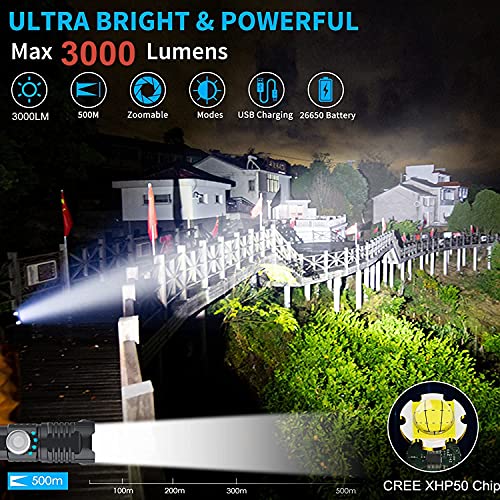 MARYAN Torce LED Ricaricabili, Torcia Impermeabile...