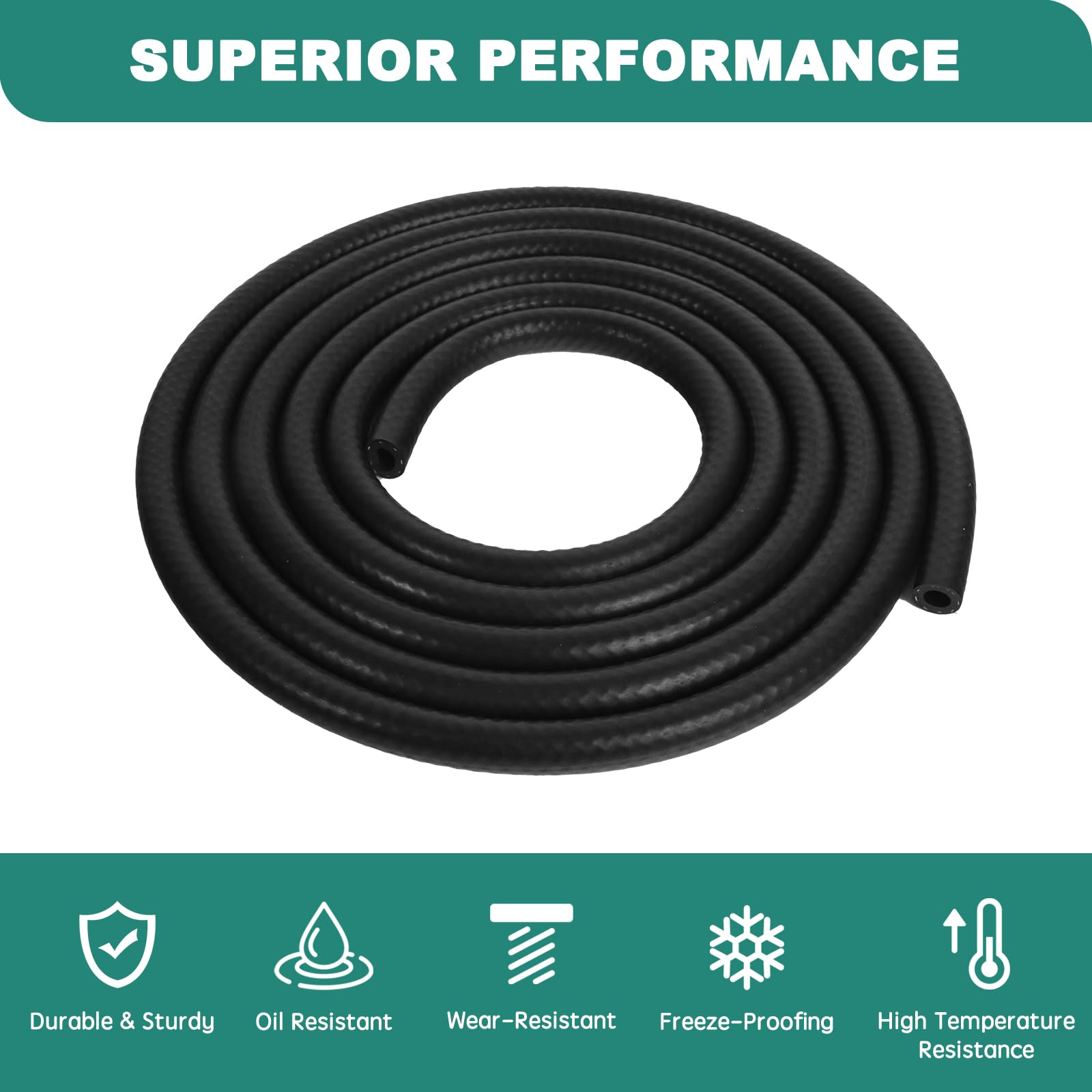 Marque : DOUJIAO Tuyau de carburant 1 mètres, diamètre 10mm Tuyau de carburant avec collier de serrage 8 pièces pour moteurs, voitures, motos, tracteurs et petits moteurs in use