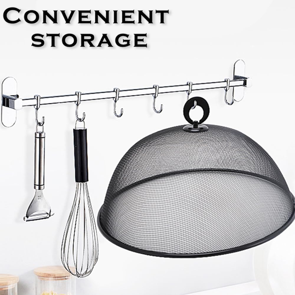 Set 3 Copri Cibo In Rete Metallica - Tenda Protettiva Per Alimenti, Bianco - Foto 8