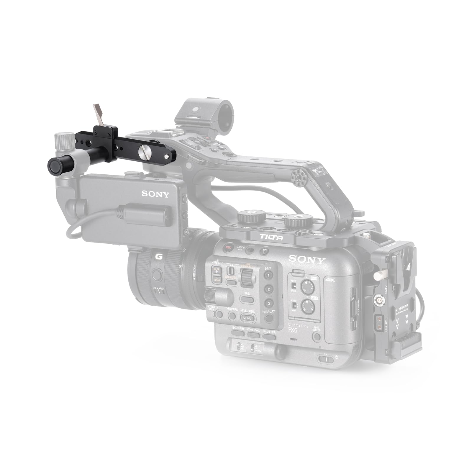 Tilta Support EVF Compatible avec l'écran LCD et l'oculaire du viseur Sony FX6, avec Rail NATO ES-T20-EB