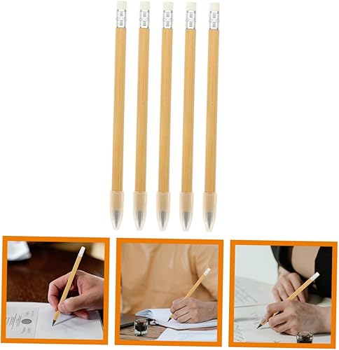Miniatura 9 de Ciieeo Lápiz de grafito de eternidad, sin afilar, lápices sin afilar, lápices de dibujo, suministros de escritura de bambú, no lápiz viejo, lápices