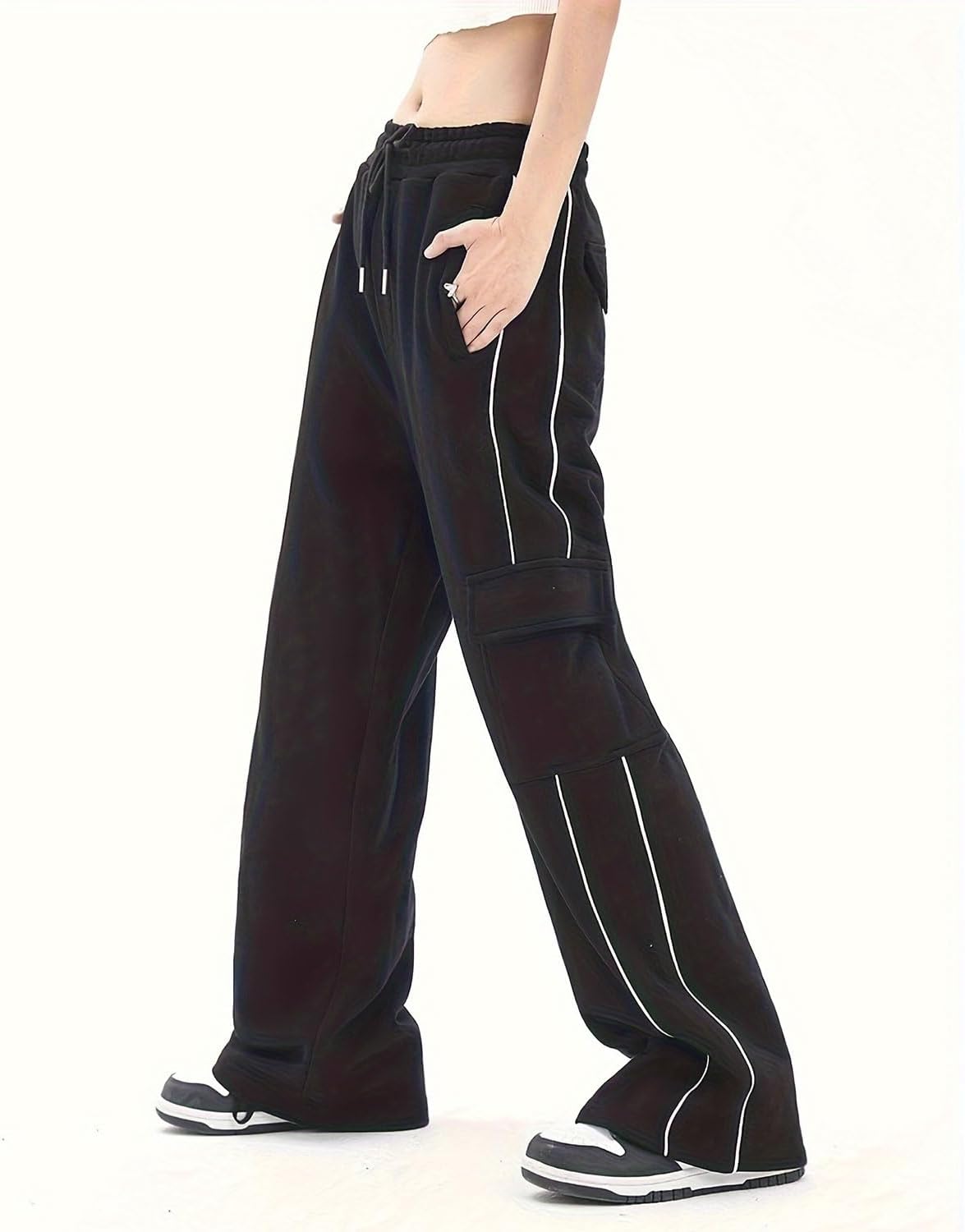 Skateboard Frog Y2K Sweatpants Women Harajuku Streetwear Wide Leg Baggy Pants Athletic Joggers Drawstring Trousers