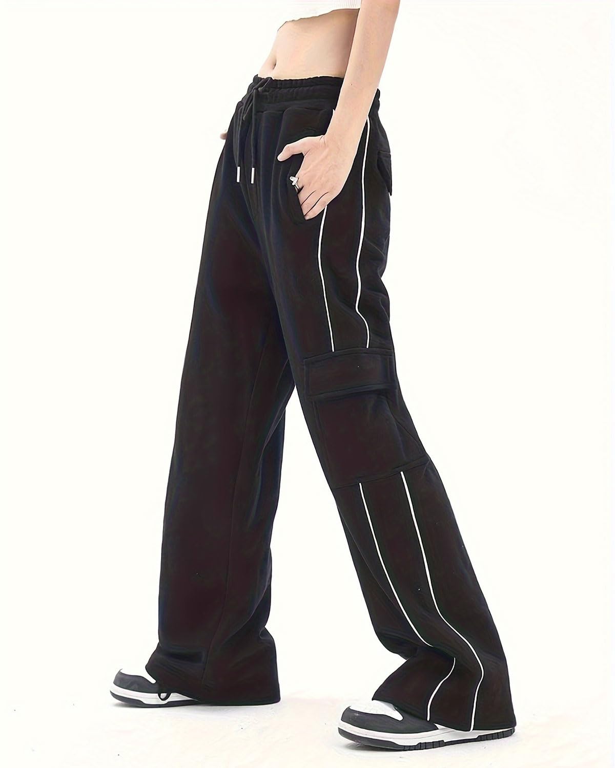 Skateboard Frog Y2K Baggy Streetwear Hip Hop Harajuku damskie spodnie w stylu amerykańskim vintage jesień luźne sportowe ze sznurkiem