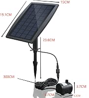 Anself Napelemes Kerti Tószivattyú 2,5W - 150L/óra Vízhozam, Kefe Nélküli Motor, Klasszikus Dizájn, Kültéri Vízkeringető Szökőkúthoz 8