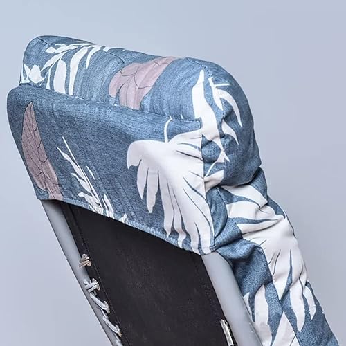 Miniatura 4 de Jaysydd Cojines para silla de tumbona para patio, silla mecedora, cojín para sofá interior y exterior, con lazos y respaldo alto