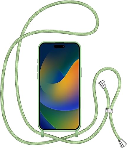 Miniatura 57 de ZTOFERA Funda para iPhone 13 Pro con correa, funda cruzada para teléfono con cordón ajustable para el cuello para el hombro, silicona suave a prueba