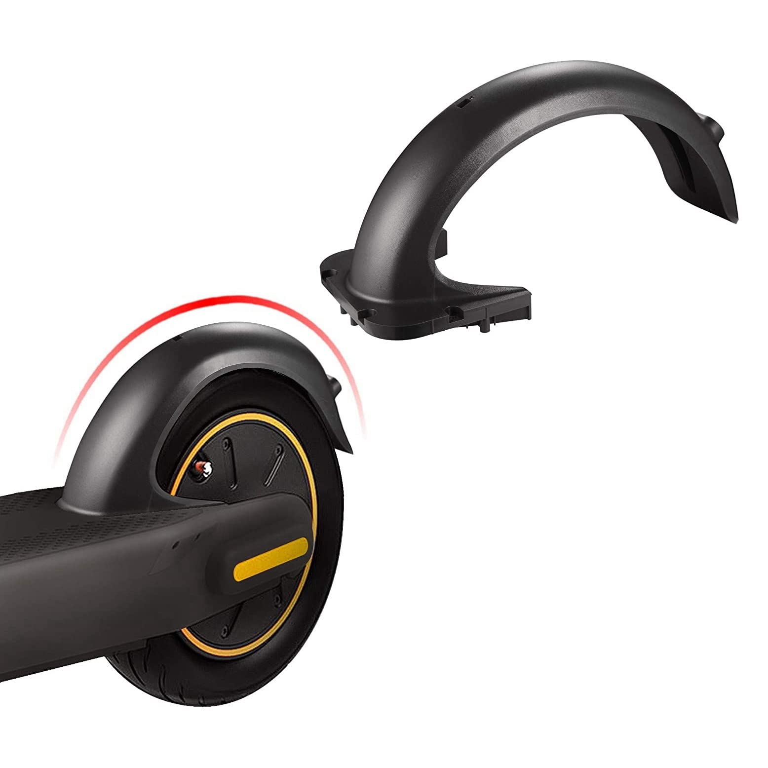 Parafango Posteriore Per Scooter Elettrico Uxsiya – In ABS, Antispruzzo, 4 Fori, Compatibile Con Molti Modelli