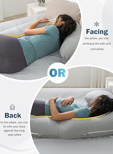 Miniatura 3 de INSEN Almohada de embarazo para dormir, almohada corporal de maternidad para mujeres embarazadas, almohada de apoyo para el embarazo para espalda,