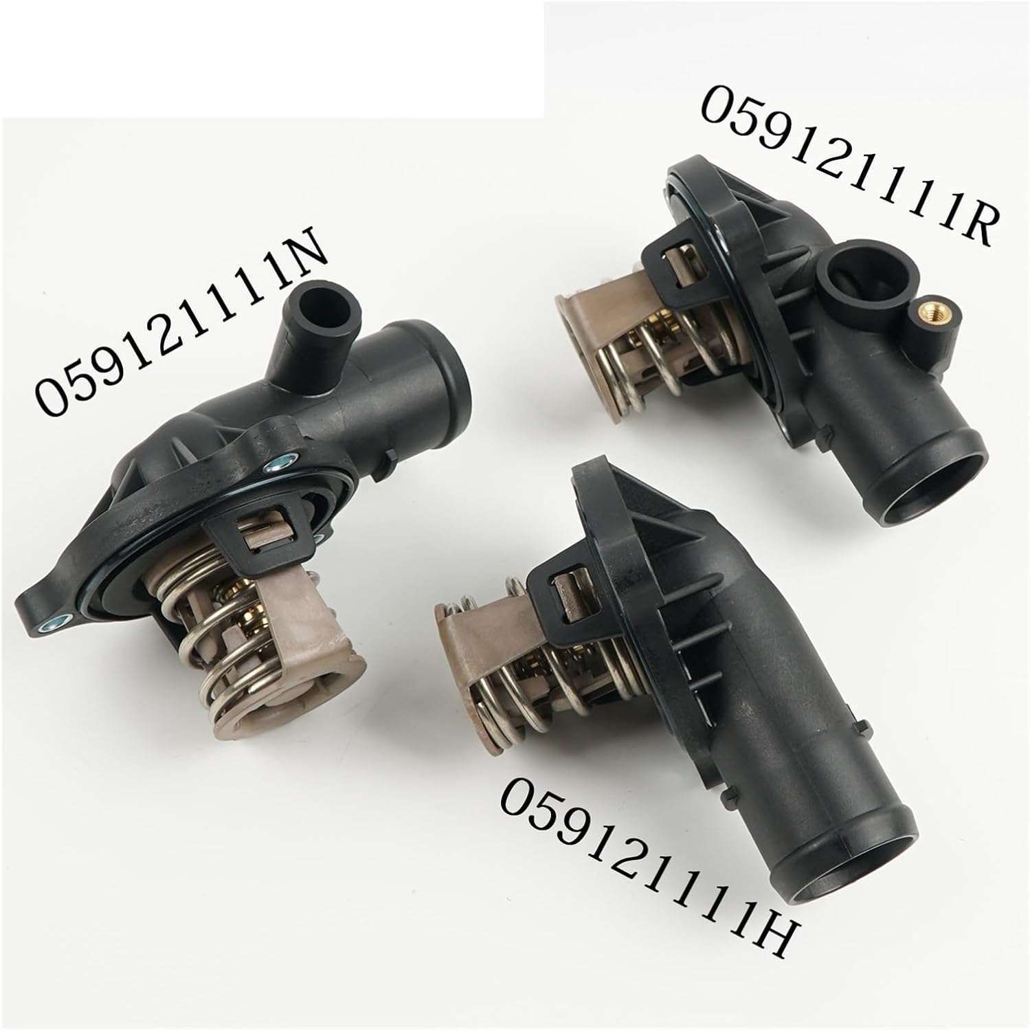 1PCS 059121111N 059121111H Engine Coolant Thermostat for Audi A4 S4 A5 S5 A6 Q7 Touareg Phaeton 3.0T V6(059121111R OEM)