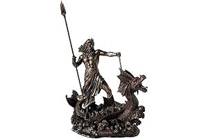Poseidon Statue: Cold Cast Bronze, Masterful Craftsmanship