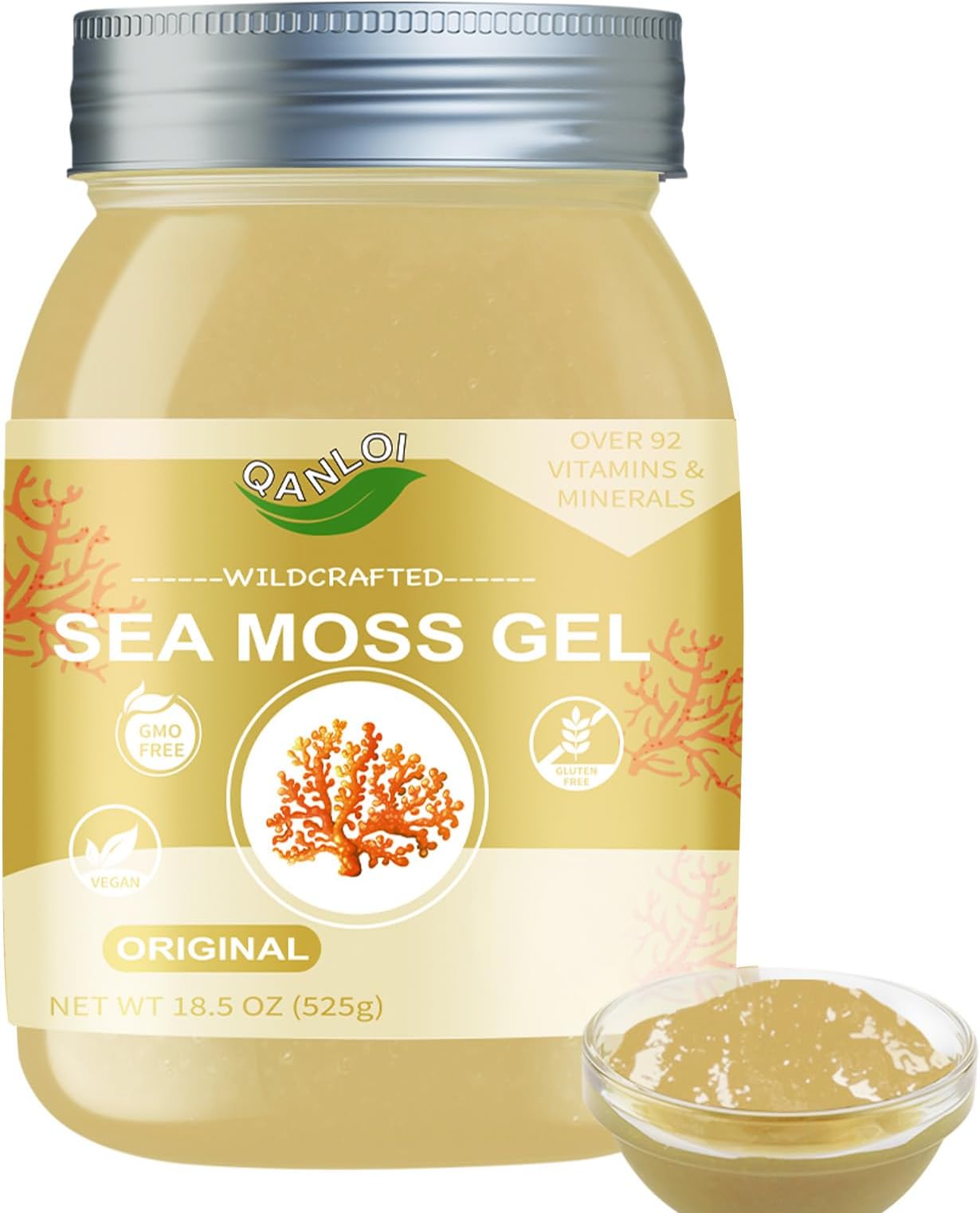Sea Moss Advanced Superfood-Sea Moss Supplement-Gut Health-18.5OZ Natural Sea Moss Gel（Original）