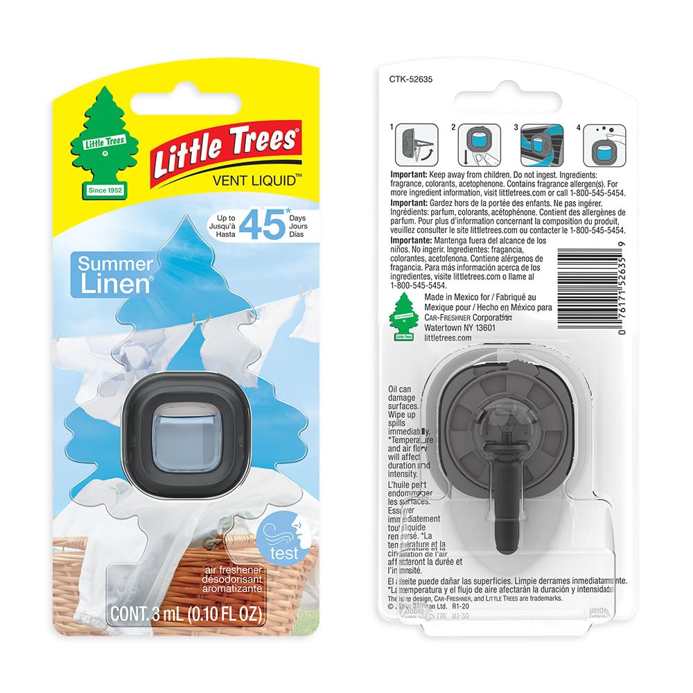 Little Trees Vent Liquid Summer Linen Air Freshener, Ctk-52635