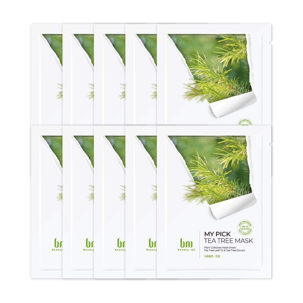 MY PICK Korean Skin Care Face Mask Sheet Set Skincare Products - Face Care Facial Mask with Teatree Sheet Mask Hydrates & Soothes Skin