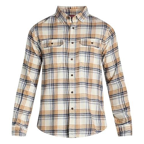 Vasego Men’s Flannel Shirt, Long Sleeve Regular Fit Cotton Lumberjack with Button-Down Pockets – Classic, Soft, and Comfortable Plaid Shirt for Everyday Wear