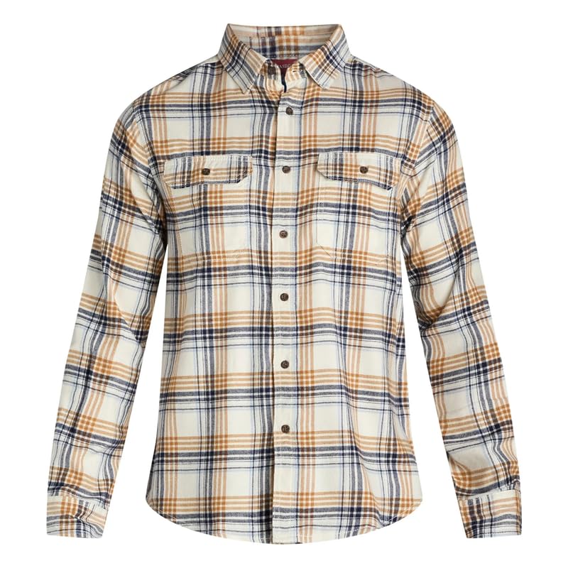 Vasego Men’s Flannel Shirt, Long Sleeve Regular Fit Cotton Lumber...