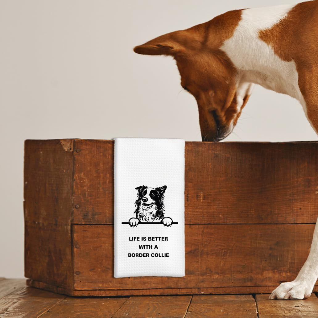 Funny Kitchen Towels, Border Collie Gifts, Every Meal You Make Every Bite You Take Dish Towels Tea Towels for Kitchen, Dog Lovers Gifts for Women, Dog Kitchen Bathroom Decor, 16X24in, Set of 2 - Image 4