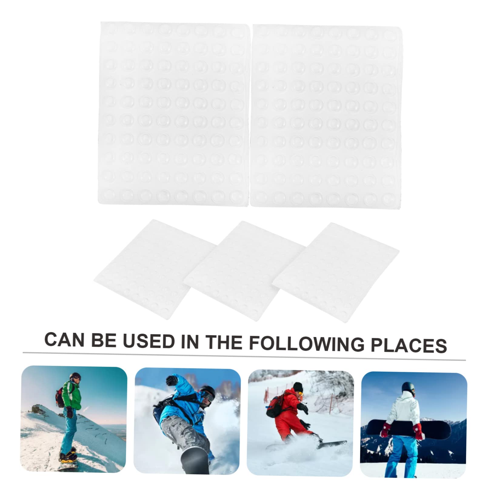 BESPORTBLE 20feuilles Coussins Antidérapants pour Snowboard De Autocollants Adhésifs pour Chaussures De Ski Sécurisée pour Sports De Plein Air Adaptés Aux Femmes Et