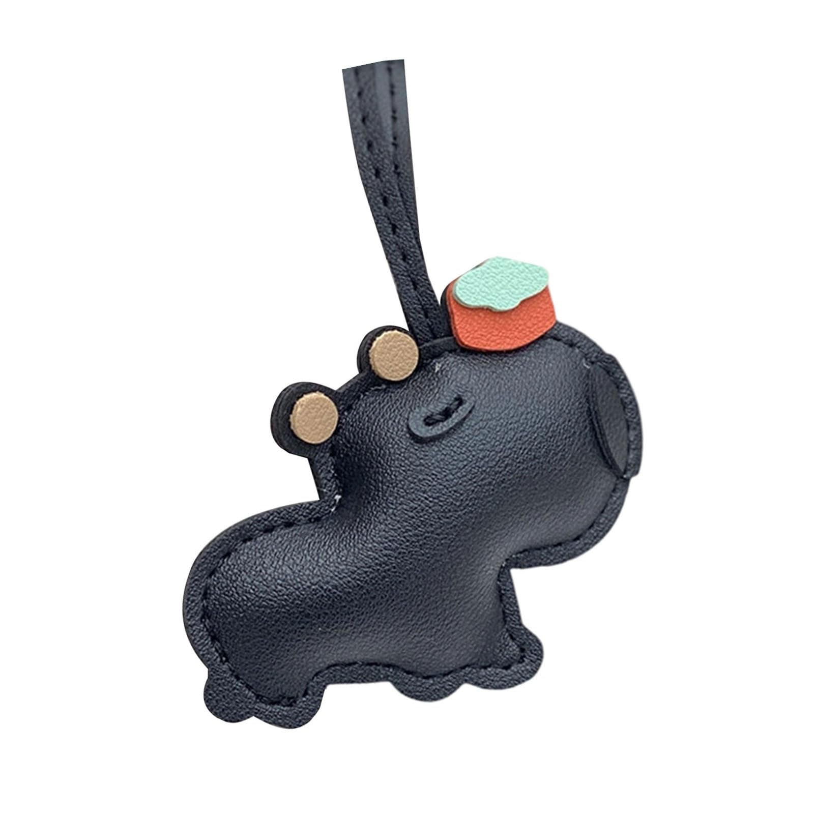OSNIYAW PU Leather Animal Shape Pendant Decoration for Handbags and Luggage Hydrochoerus Lanyard Charm