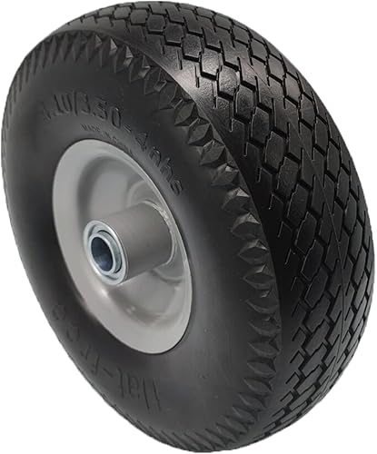 Miniatura 7 de Neumático sin plano 4.103.50-4 con orificio de eje de 34 y 58, cubo central de 3.5 pulgadas, repuesto de neumático sólido de 10 pulgadas para camión