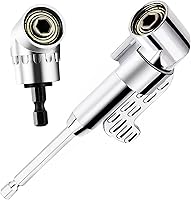 Vista 1 de Accesorio de taladro de ángulo recto, adaptador de broca de ángulo recto de 105 grados, 2 destornilladores en ángulo para espacio reducido