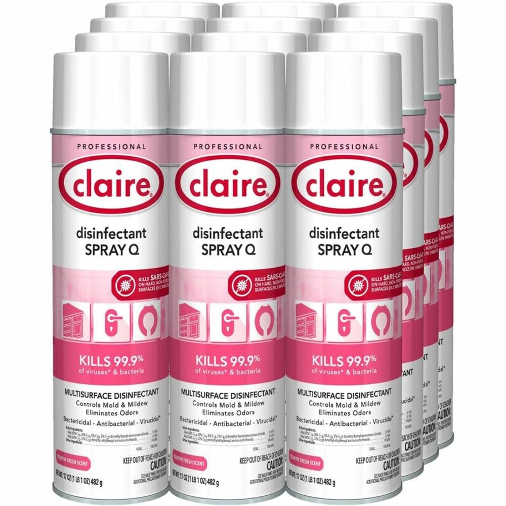 Claire CL1001 Country Fresh Surface Cleaner Spray, 17 oz, (Pack of 12)