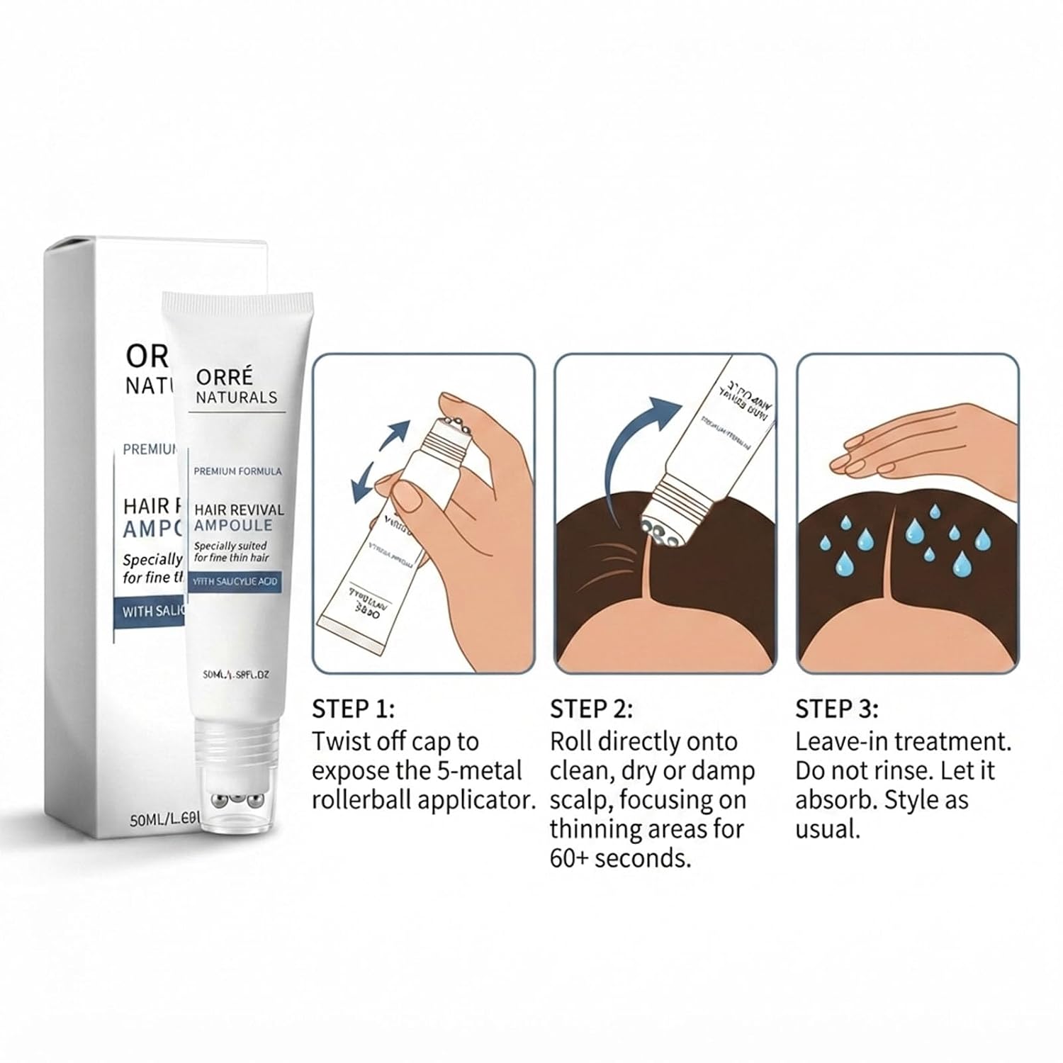 Orrenaturals Hair Revival Ampoule, Orrenaturals For Black Hair Growth