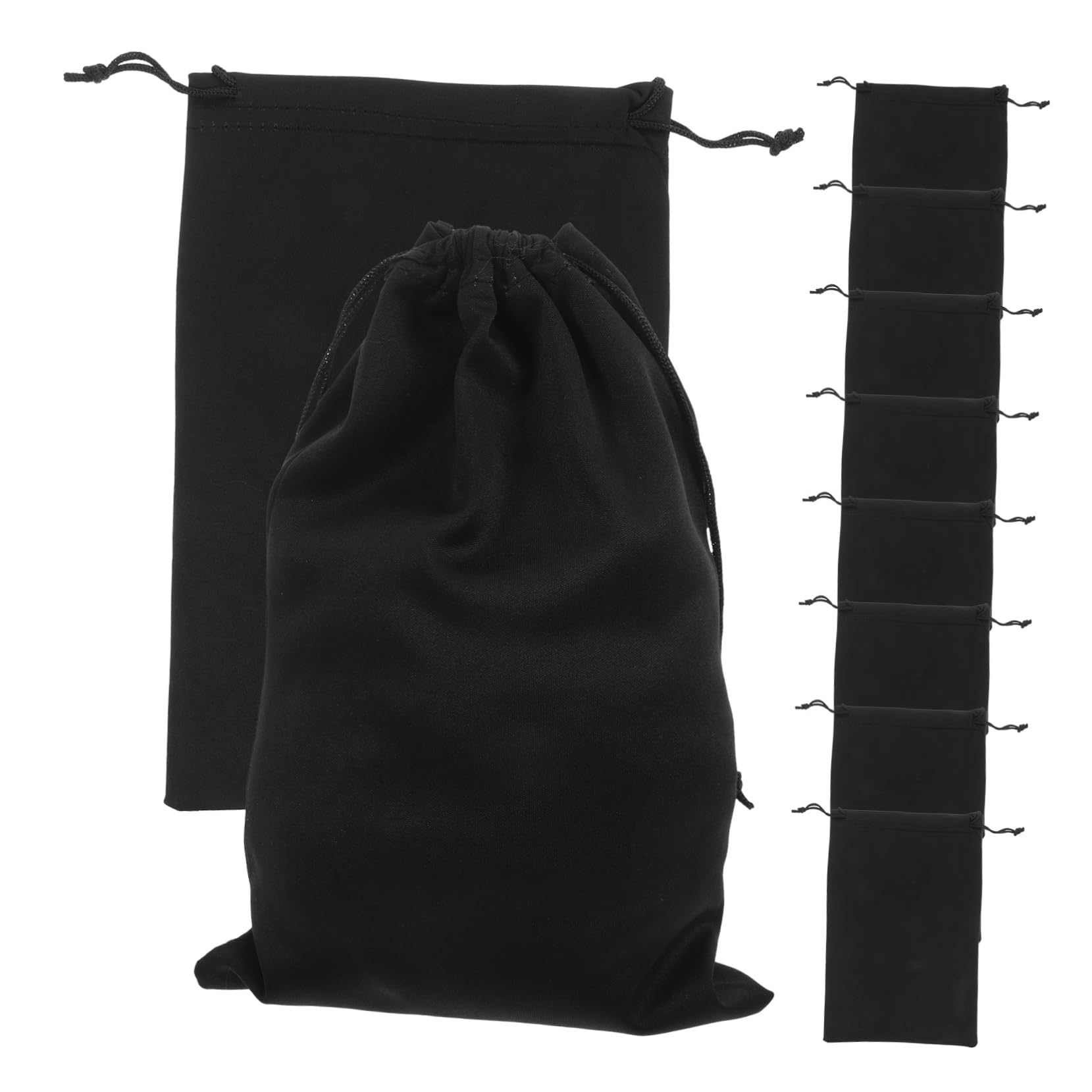 Abaodam 10pièces Pochette De Rangement Ski Microfibre Douce Étui Pour Lunettes De Ski Et Masques Housse Antirayures Et Nettoyage Sans Traces Pochette Pratique Et Compacte Noir