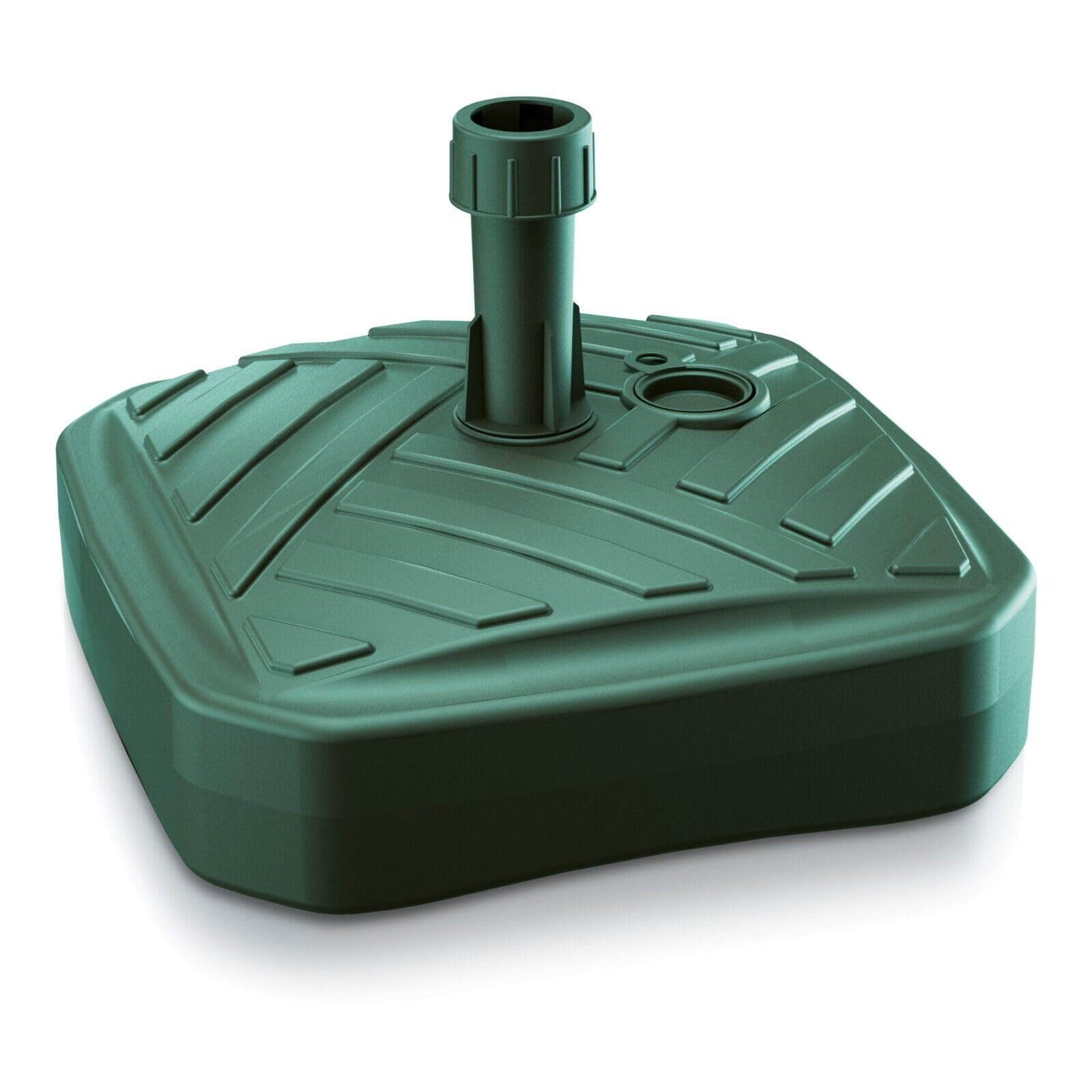Urbnliving Square Green 10/12L Round/Square Plastic Umbrella Parasol Base Stand Garden Sunshade Holder