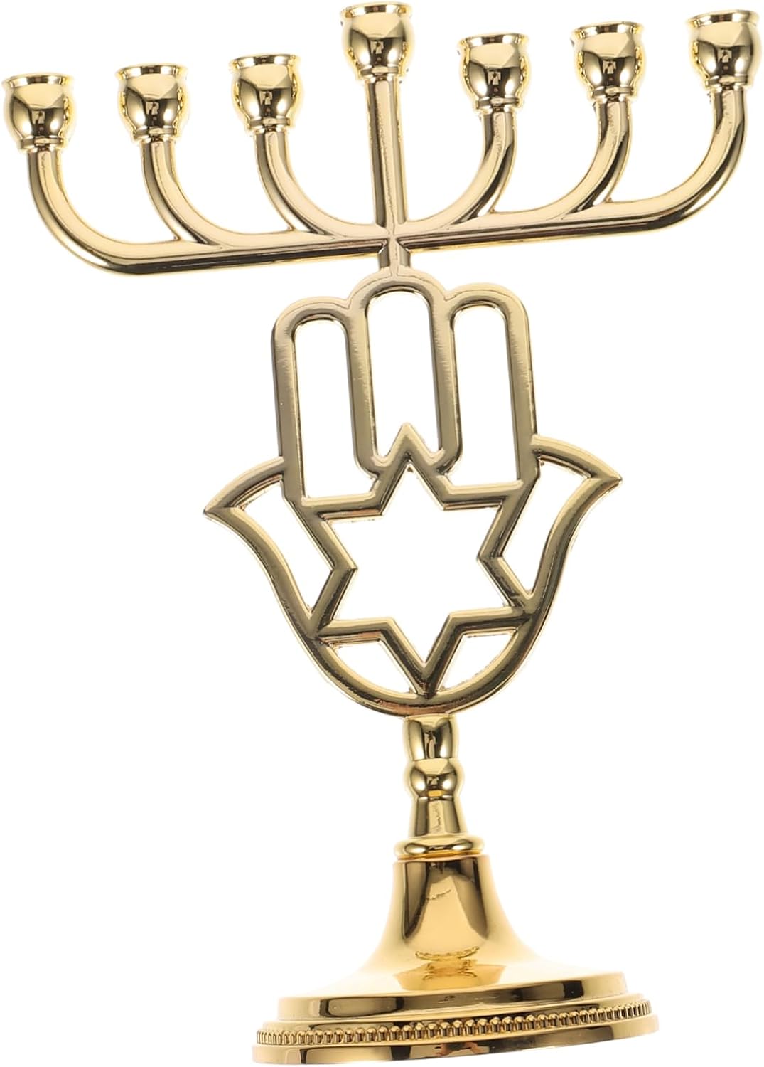 Branch Menorah Hanukkah Candlestick Gold Metal Decorative Candle Holder for Party Table Centerpiece