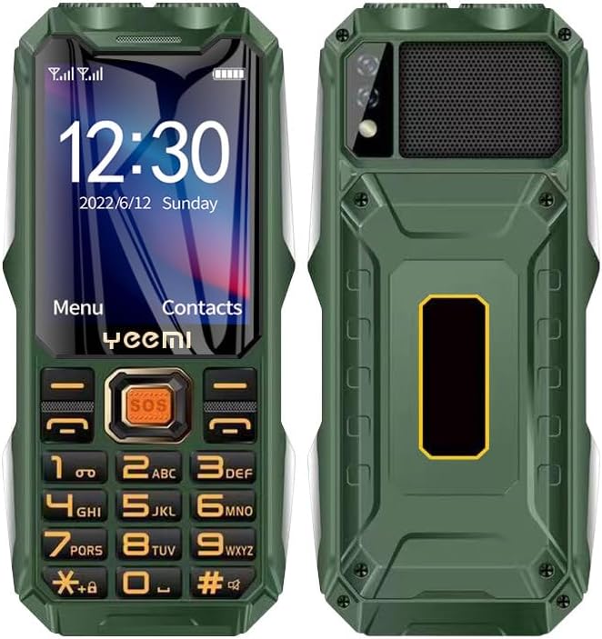 Diyeeni 2G Rugged Phone, Unlocked Cell Phone for Seniors/Kids, Elderly Mobile Phone with 2.6in Screen, 16800mAh Battery, Dual LED Flashlight, Big Speaker, SOS, Radio, Bluetooth(Green) Diyeeni 2G Rugged Phone, Unlocked Cell Phone for Seniors/Kids, Elderly Mobile Phone with 2.6in Screen, 16800mAh Battery, Dual LED Flashlight, Big Speaker, SOS, Radio, Bluetooth(Green)