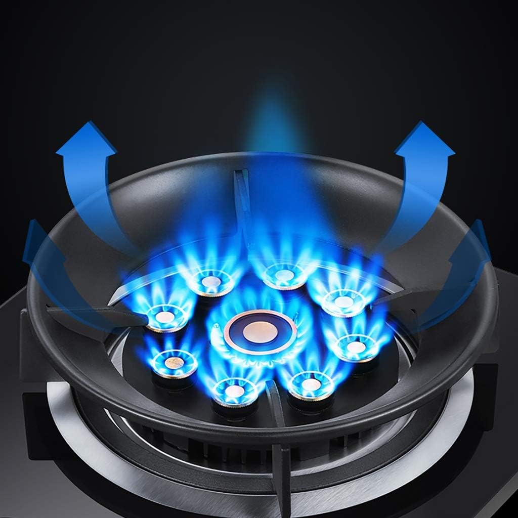 Mini Gas Stove 42cm BurnerGas hob Built-in Glass Or Stainless Steel and Enamel Environmentally Friendly and Durable with LPG Kit&FFD [Energy Class A] (Color : A) (F)