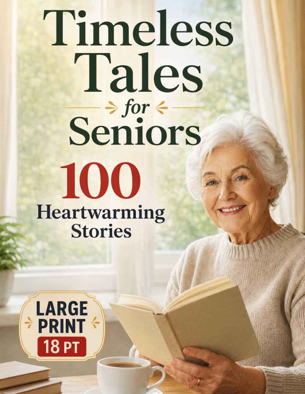Timeless Tales for Seniors: 100 Short, Funny & Heartwarming Stories to Relax and Uplift: Large Print, Easy-to-Read Stories for Relaxation, Mental Engagement, and Joy — Perfect Gift for Seniors